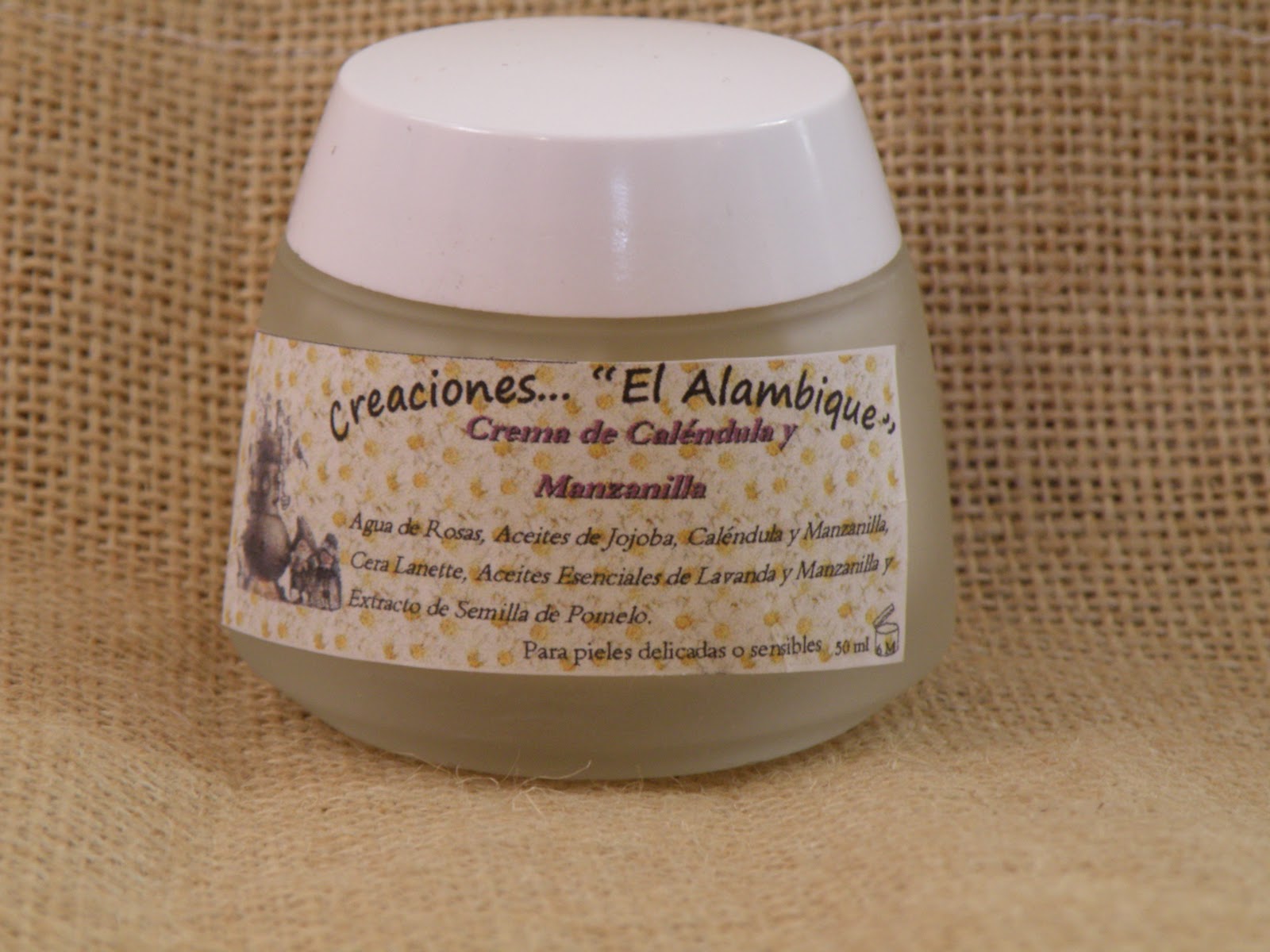 Crema de Caléndula y Manzanilla Natural